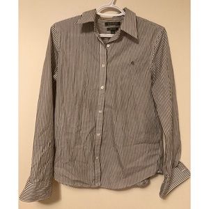 Lauren Ralph Lauren Womens stripped blouse shirt size medium button down